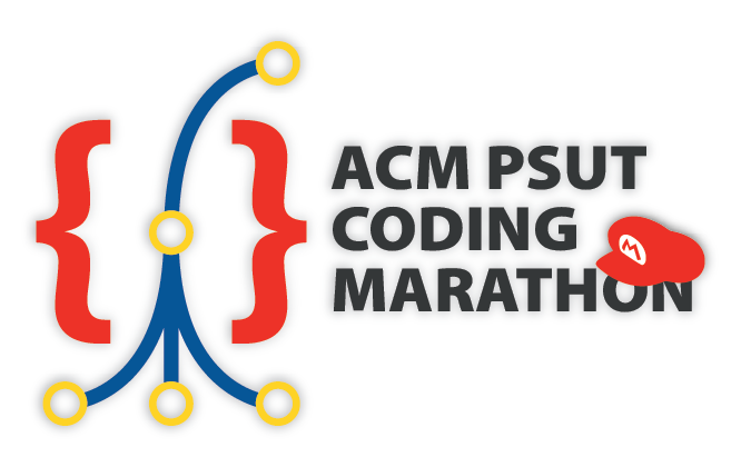ACM PSUT Coding Marathon logo with a Mario cap