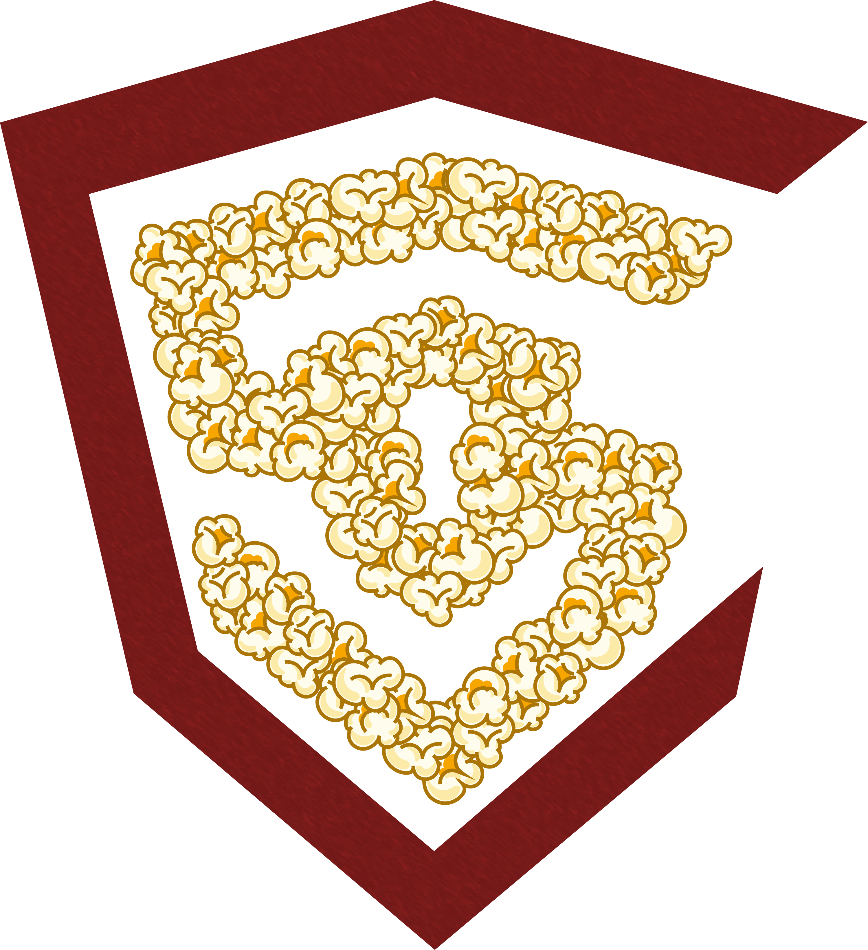 CSCCTFv7 shield logo filled with popcorn