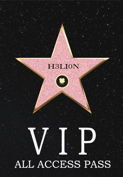 Writers VIP badge, front