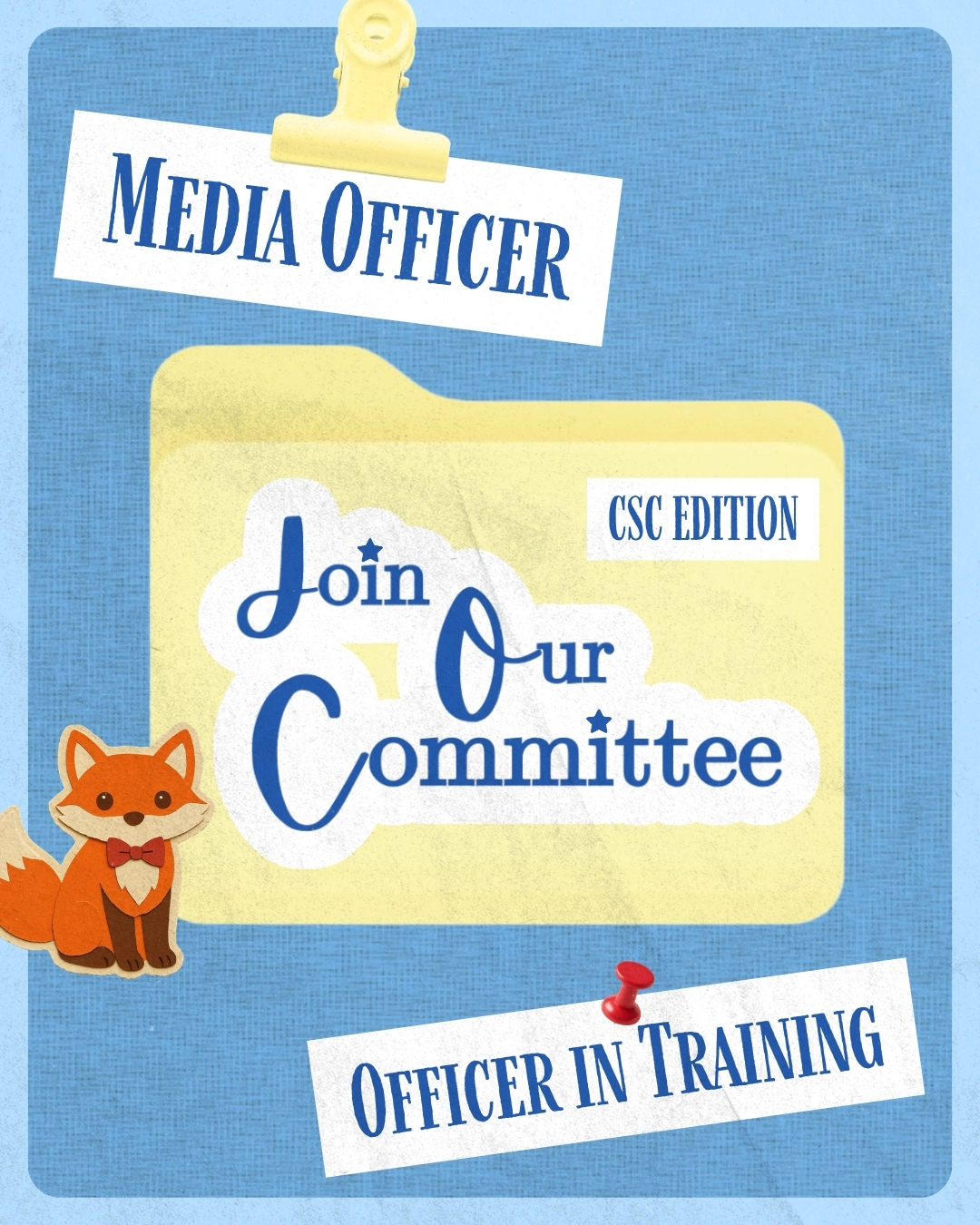 Join Our Committee recruitment post for media officers