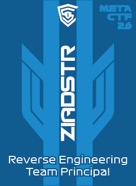 Reverse Engineering team principal badge, front