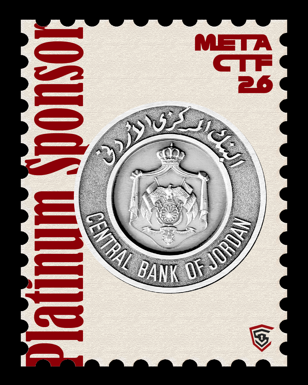 Central Bank of Jordan platinum sponsor stamp