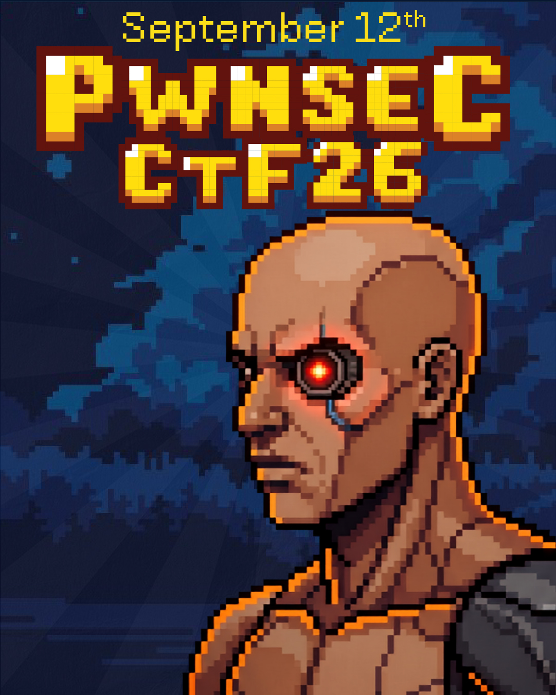 Story poster featuring the cyborg